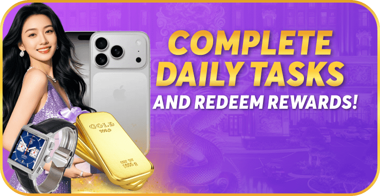 Complete daily tasks and redeem rewards at ii89 Casino